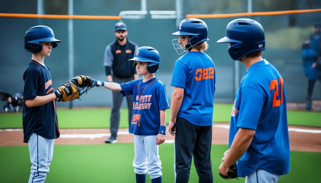 training young players on bat safety